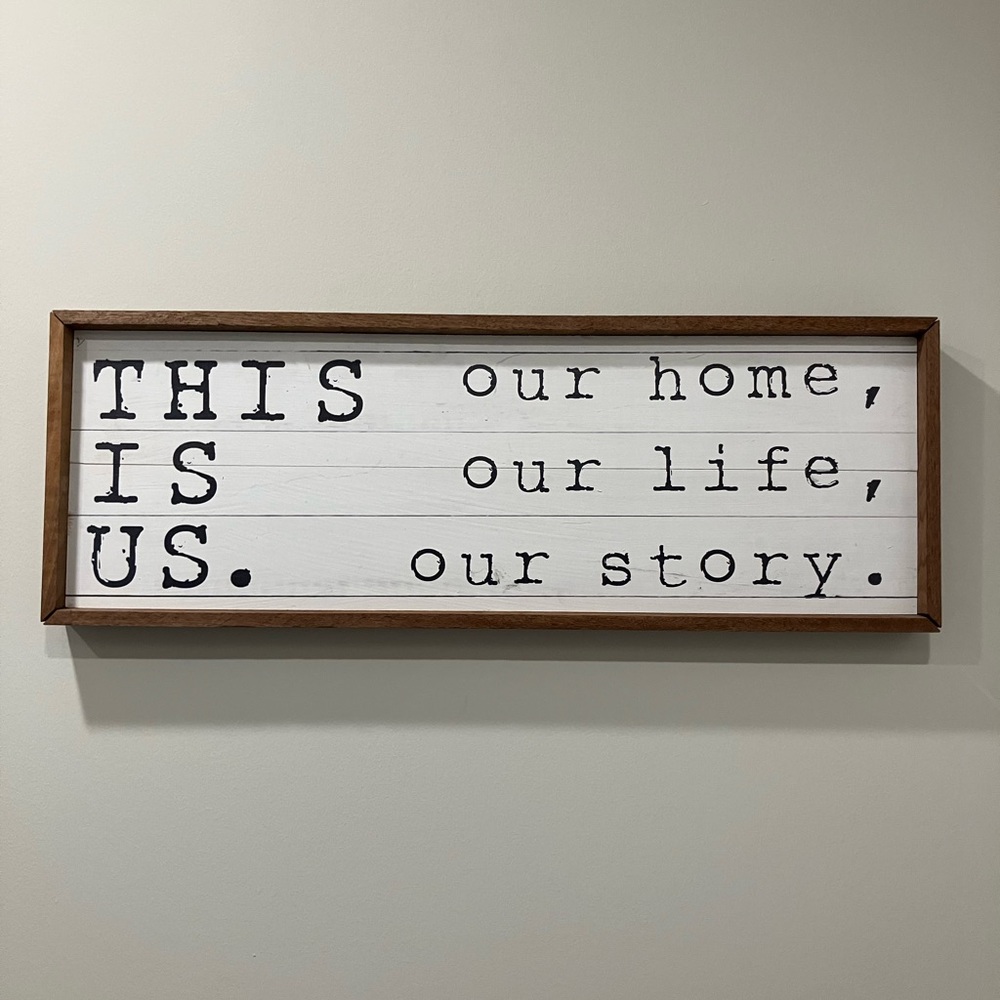 Rustic Brown and White Wall Sign by Kendrick Home